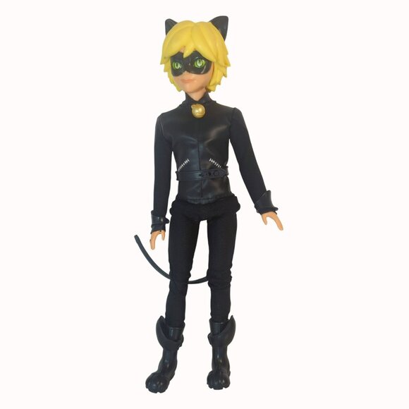 Playmates 2020 Miraculous Cat Noir Action Figure With Cat Ears & Bell - Picture 1 of 5